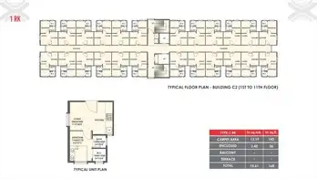 Floor Plans and  Unit Plans - 1RK