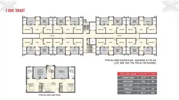 Floor Plans and Unit Plans - 2BHK SMART Odd